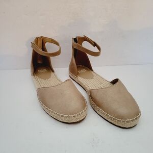 New Eileen Fisher Womens Lala Ankle Sandal 7,5 US Bronze Espadrille Flat Zip